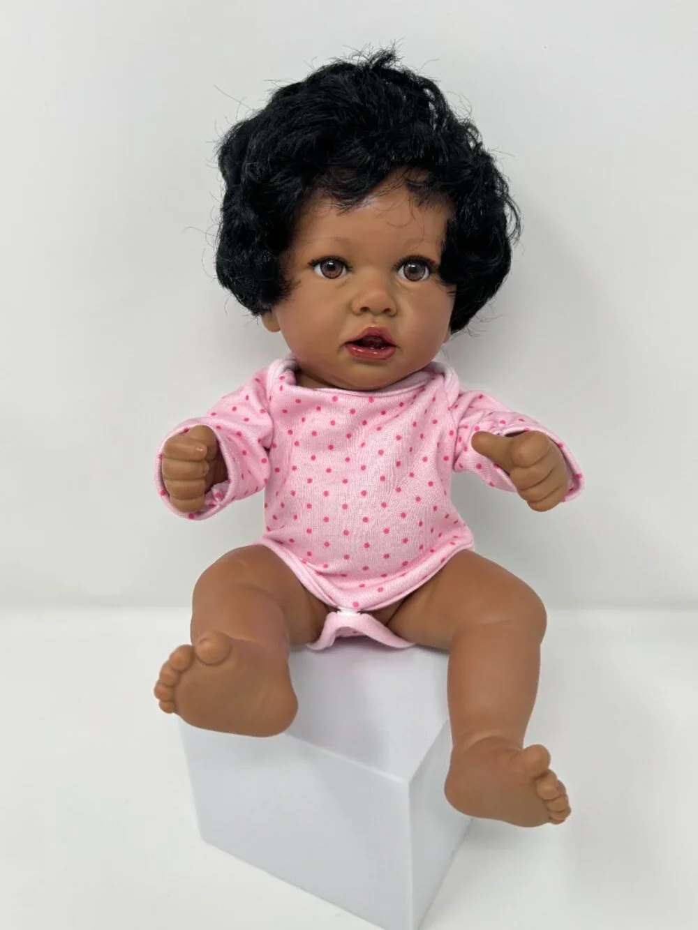 Realistic African American Baby Doll 12